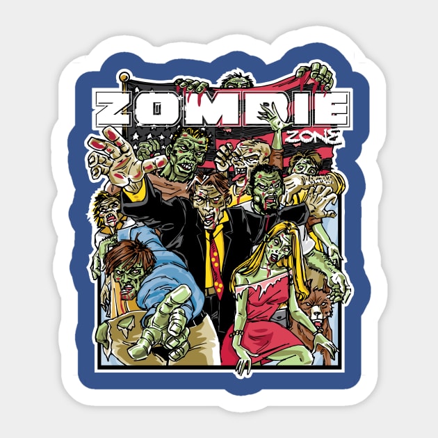 Zombie Zone Sticker by troytheartist